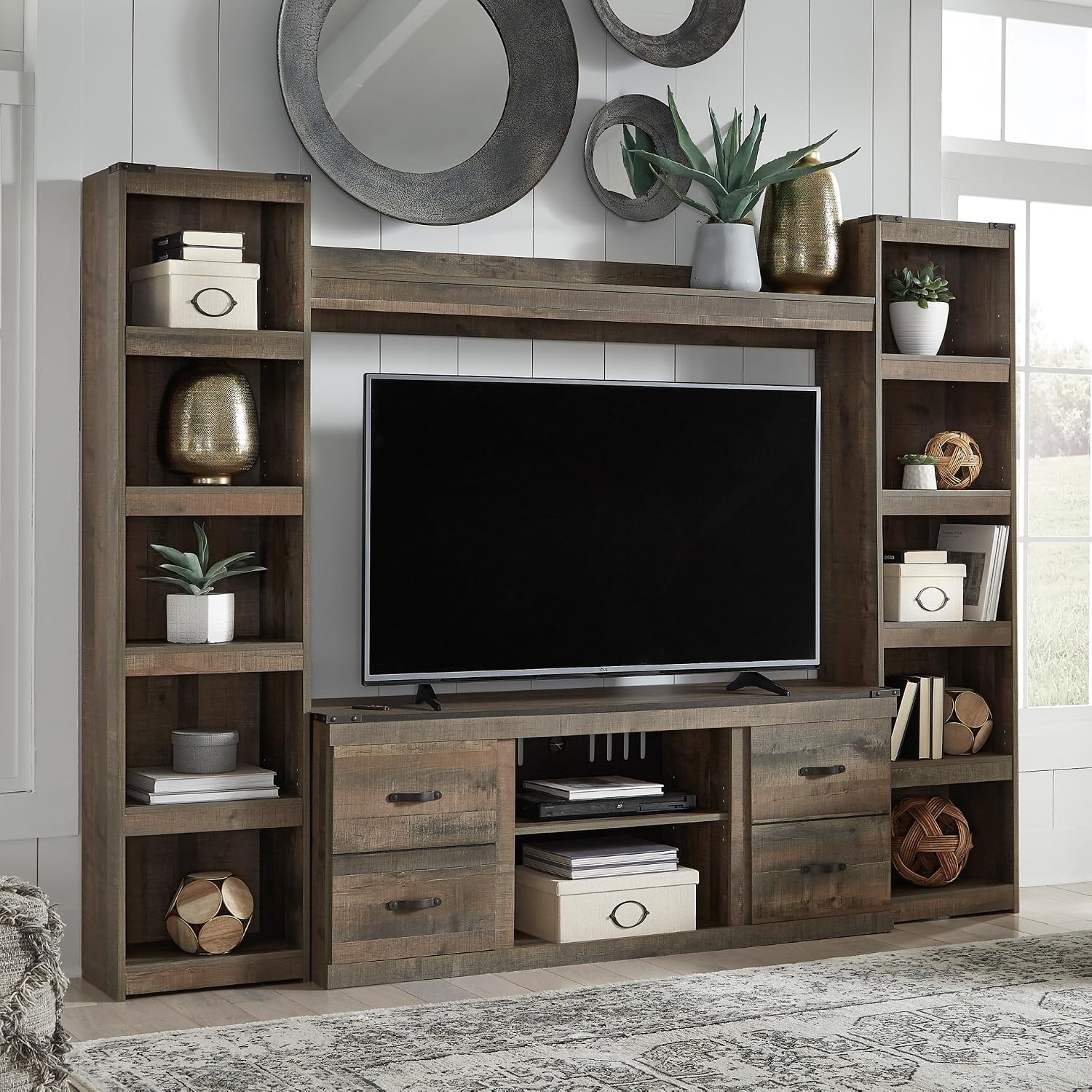 image:imageSignature Design by Ashley Willowton Entertainment Bridge Component ONLY WhitewashGrey