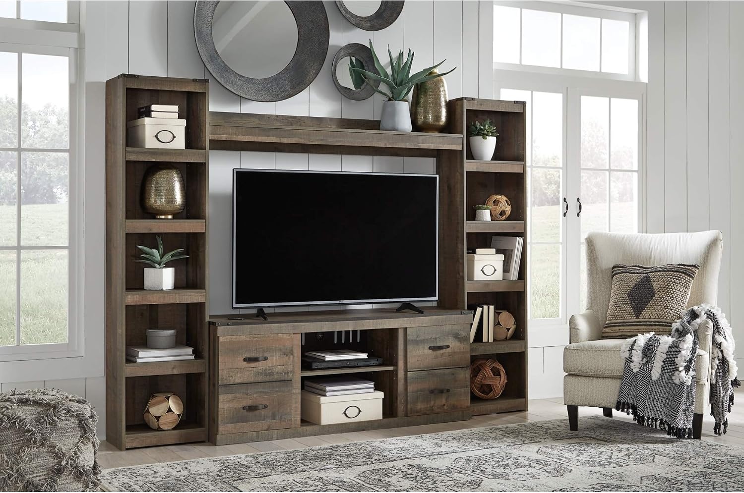 image:imageSignature Design by Ashley Willowton Entertainment Bridge Component ONLY WhitewashGrey