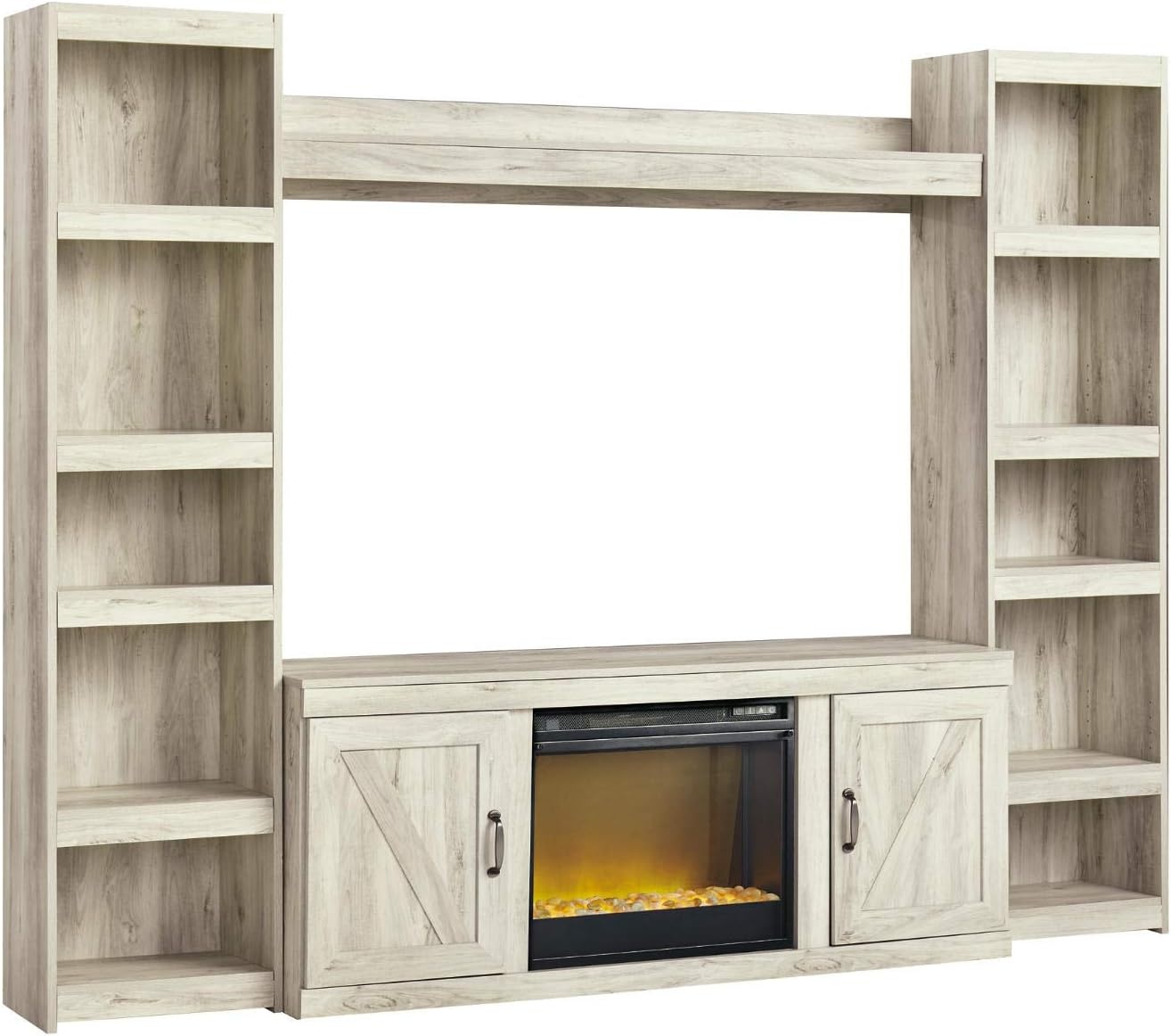 image:imageSignature Design by Ashley Willowton Entertainment Bridge Component ONLY WhitewashWhite