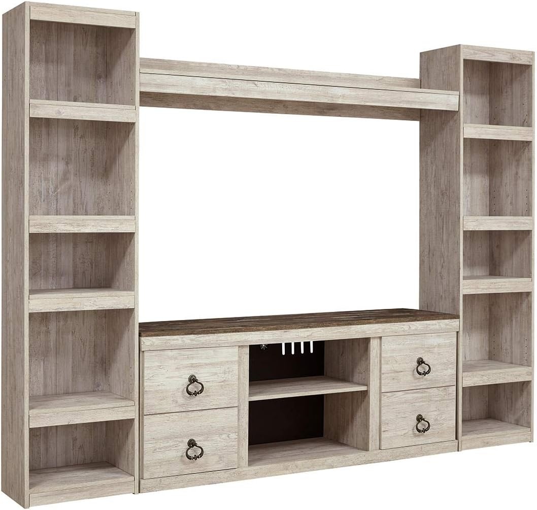 image:imageSignature Design by Ashley Willowton Entertainment Bridge Component ONLY WhitewashWhitewash