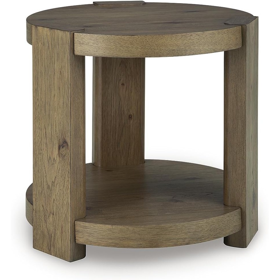 image:imageSignature Design by Ashley Flangren Casual End Table with Storage Light Brown