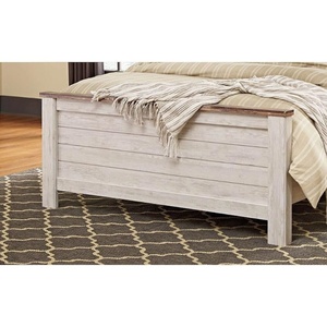 Signature Design by Ashley Willowton Coastal Cottage Queen Panel Footboard ONLY, Whitewash