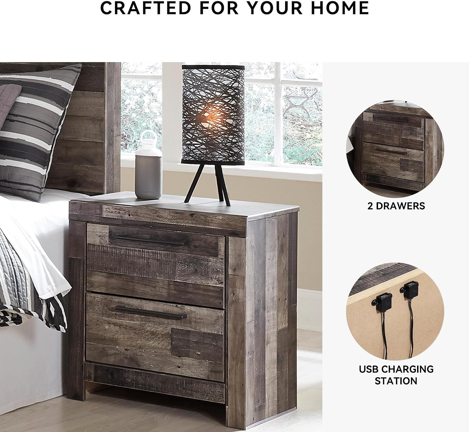 image:imageSignature Design by Ashley Derekson Nightstand Multi Gray