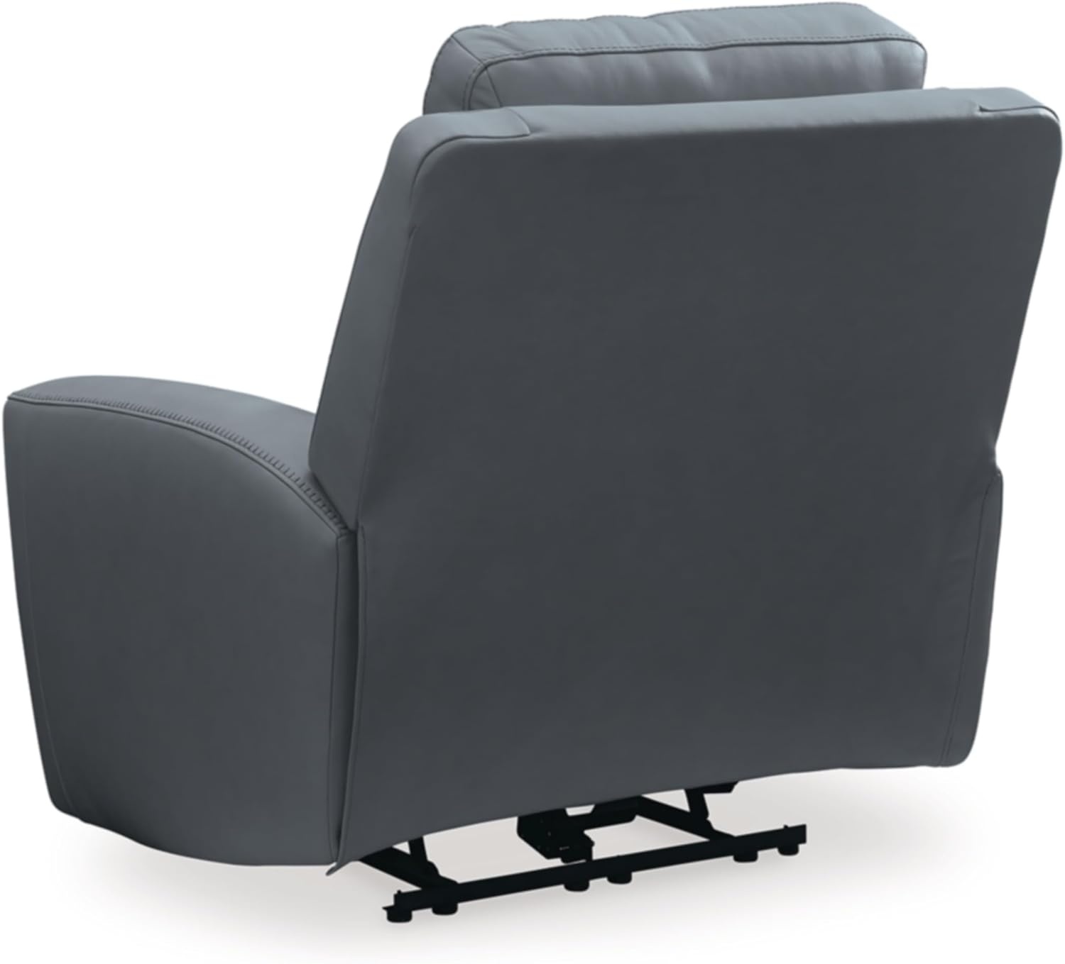 image:imageSignature Design by Ashley Mindanao Contemporary Leather Match Upholstered Power Recliner with Adjustable Headrest Gray