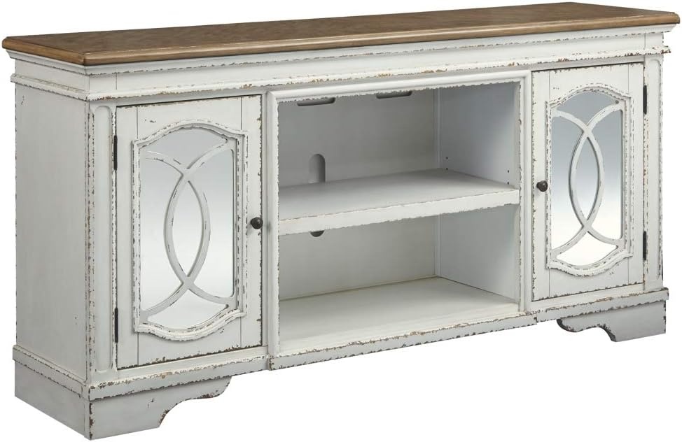 image:imageSignature Ashley Realyn Farmhouse TV Stand and Chair Side End Table