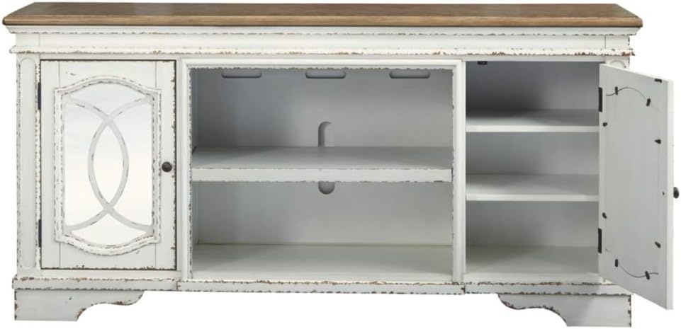 image:imageSignature Ashley Realyn Farmhouse TV Stand and Chair Side End Table