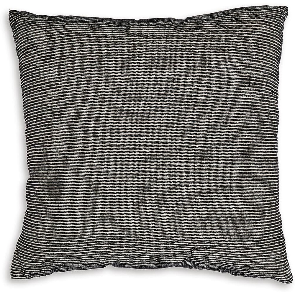 image:imageSignature Design by Ashley Edelmont Classic Square Cotton Accent Pillow 20 x 20 Inches Machine Washable Black amp Beige