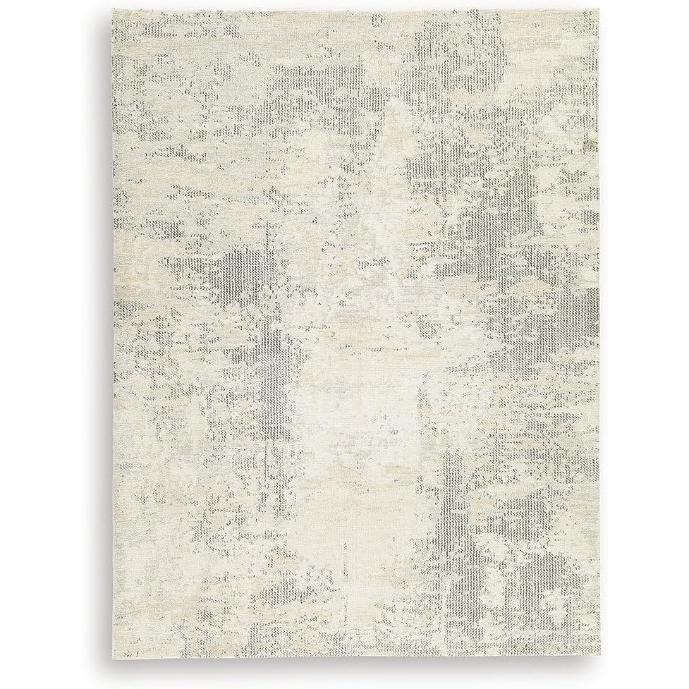 image:imageSignature Design by Ashley Raif Modern 8 x 10 Large Rug with Abstract Pattern White amp Light Gray