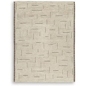 Signature Design by Ashley Clayman Scandinavian Handwoven 8 x 10 Large Rug, Beige & Dark Brown