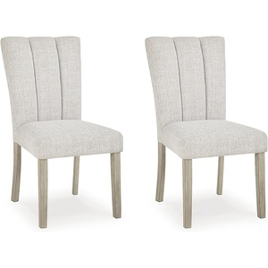 Signature Design by Ashley Grallegen Contemporary Upholstered Dining Chair, Set of 2, Beige
