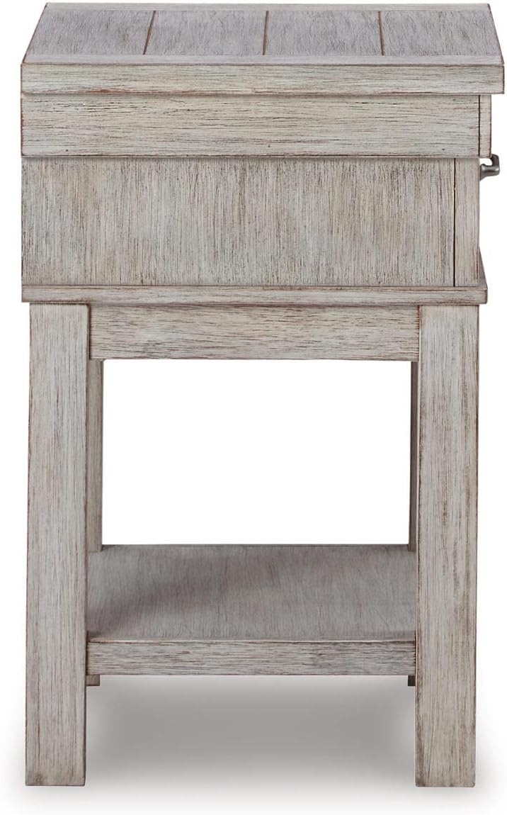 image:imageSignature Design by Ashley Hollentown Modern Farmhouse 1 Drawer Nightstand Whitewash