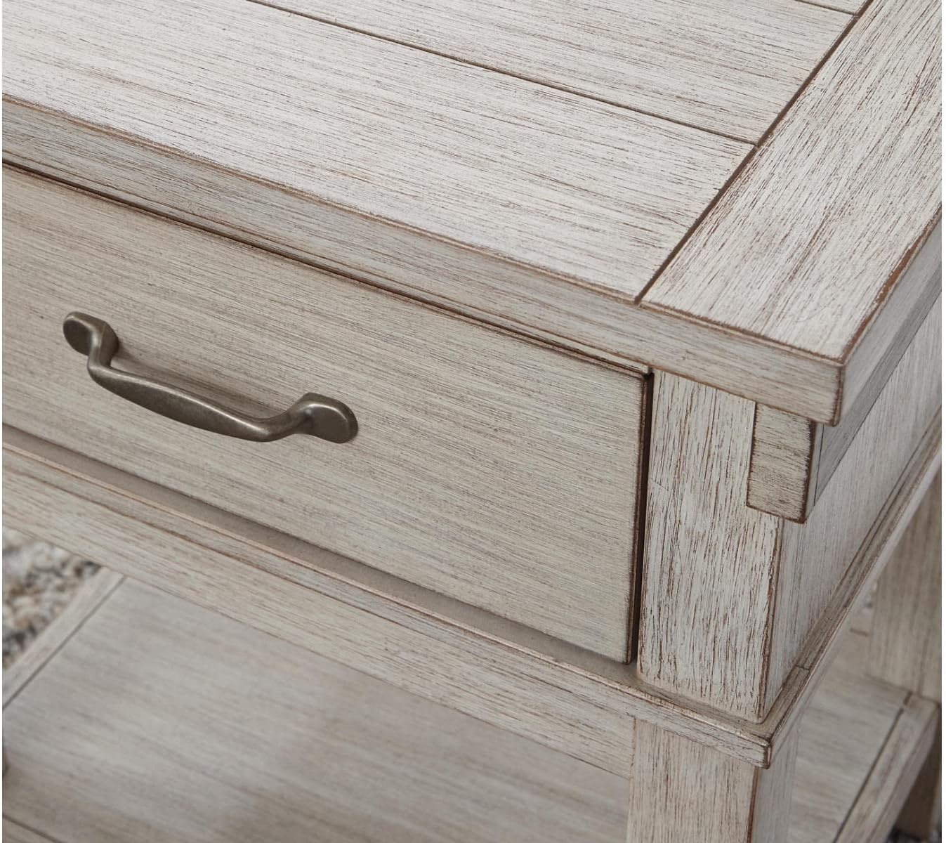 image:imageSignature Design by Ashley Hollentown Modern Farmhouse 1 Drawer Nightstand Whitewash