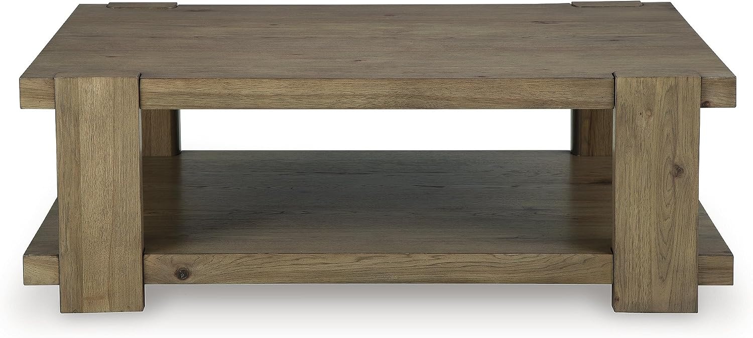 image:imageSignature Design by Ashley Flangren Casual Coffee Table with Storage Light Brown