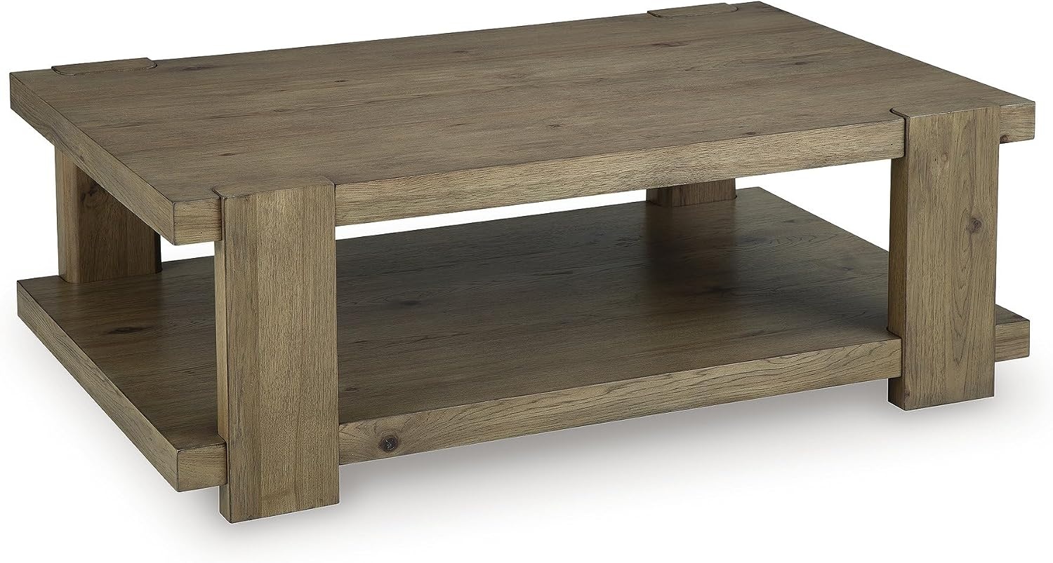 image:imageSignature Design by Ashley Flangren Casual Coffee Table with Storage Light Brown