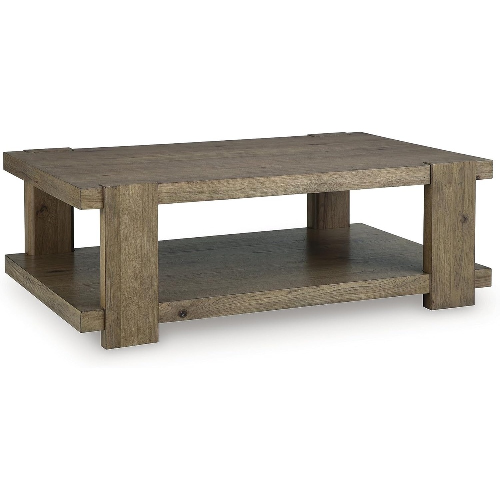 image:imageSignature Design by Ashley Flangren Casual Coffee Table with Storage Light Brown
