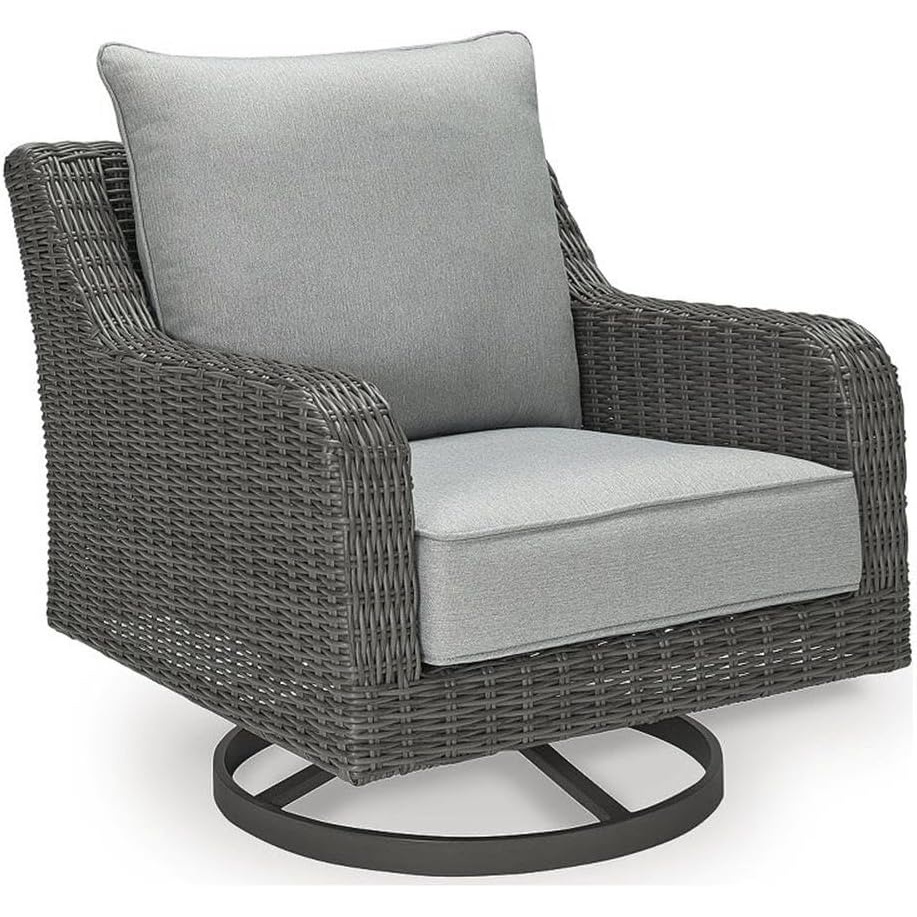 image:imageSignature Design by Ashley Inlet Nettle Outdoor Swivel Lounge with Cushion