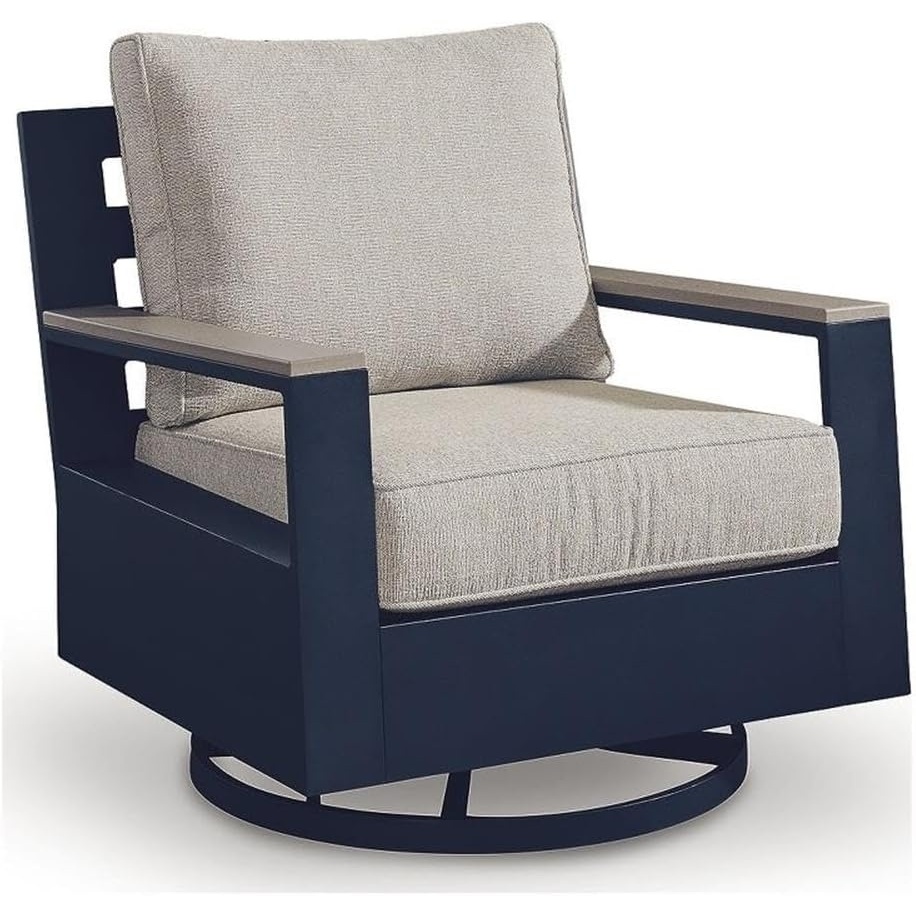 image:imageSignature Design by Ashley Bayou Clay Outdoor Swivel Glider Chair with Cushion