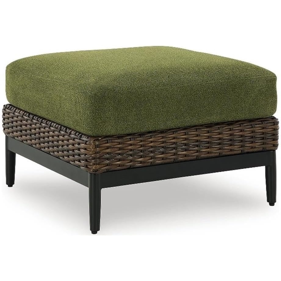 image:imageSignature Design by Ashley Needle Snow Outdoor Ottoman with Cushion