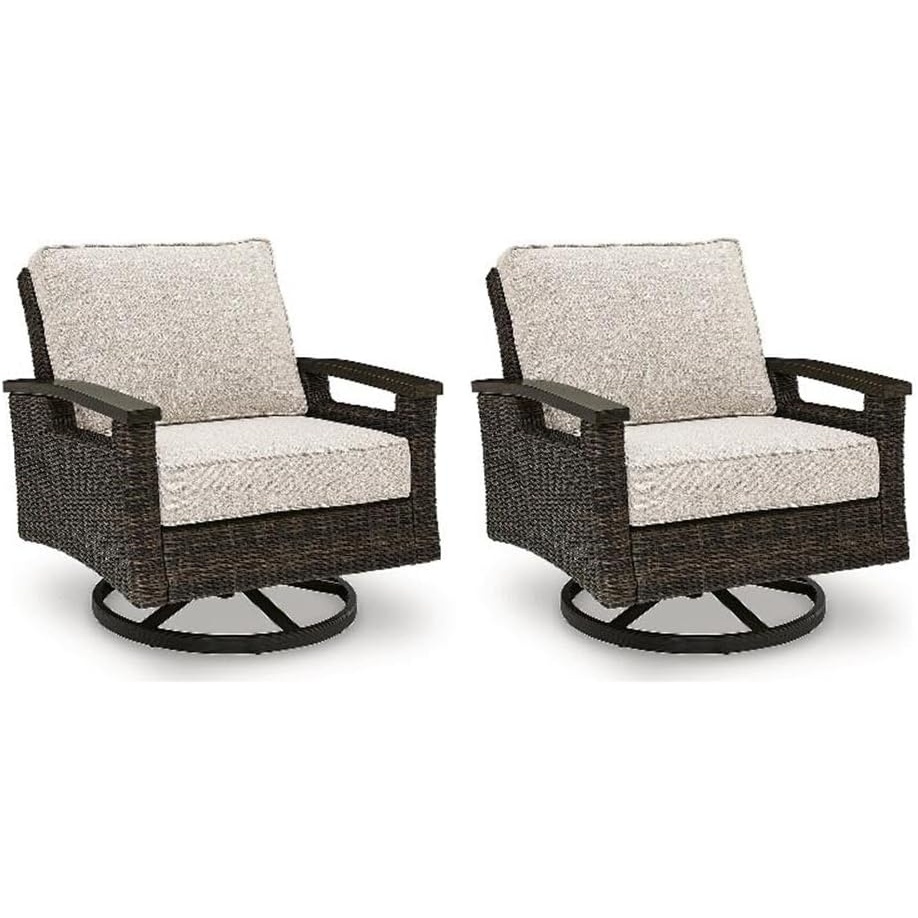 image:imageSignature Design by Ashley Pinecone Vale Outdoor Swivel Lounge Chair Set of 2