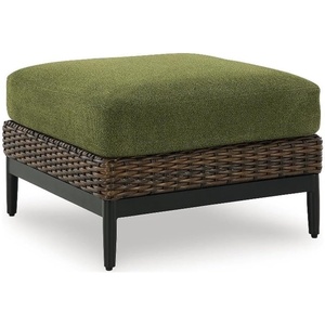 Signature Design by Ashley Needle Snow Outdoor Ottoman with Cushion