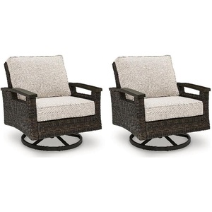 Signature Design by Ashley Pinecone Vale Outdoor Swivel Lounge Chair (Set of 2)