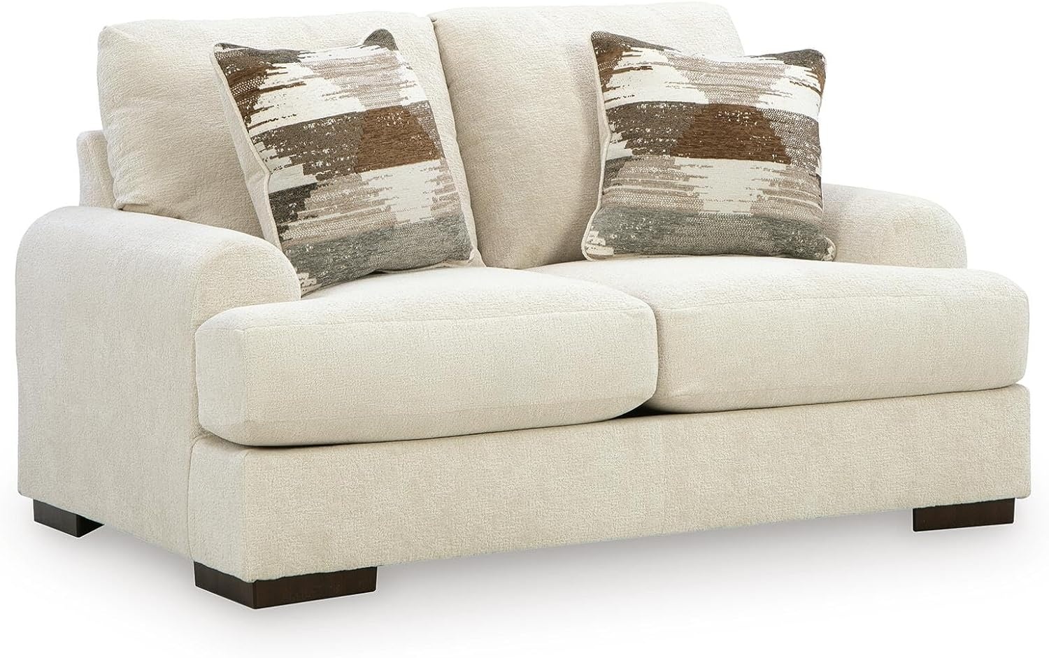 image:imageSignature Design by Ashley Meadowleaf 3Seater Sofa Pecan 100 polyester upholstery Reversible foam cushions Antisag platform foundation Zero assembly required Living room useSand