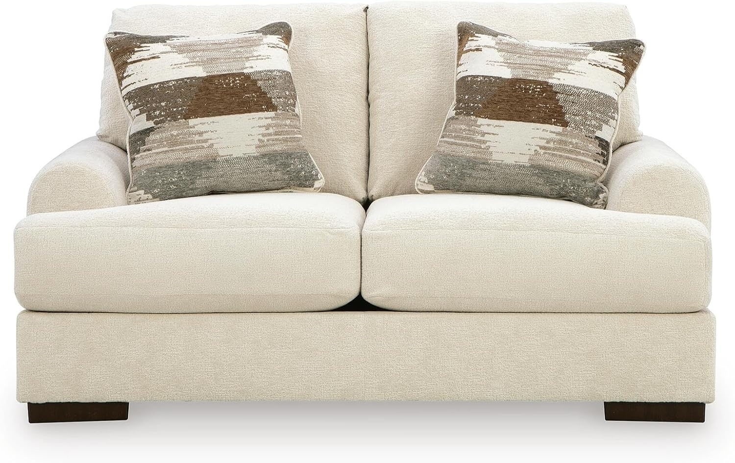 image:imageSignature Design by Ashley Meadowleaf 3Seater Sofa Pecan 100 polyester upholstery Reversible foam cushions Antisag platform foundation Zero assembly required Living room useSand
