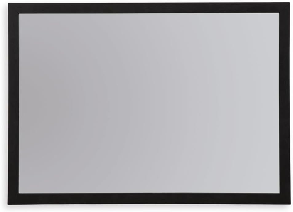 image:imageSignature Design by Ashley Cielden Casual Framed Bedroom Mirror for Wall and Dresser Mount Wood 3886 W x 13 D x 2768 H Light BrownBlack