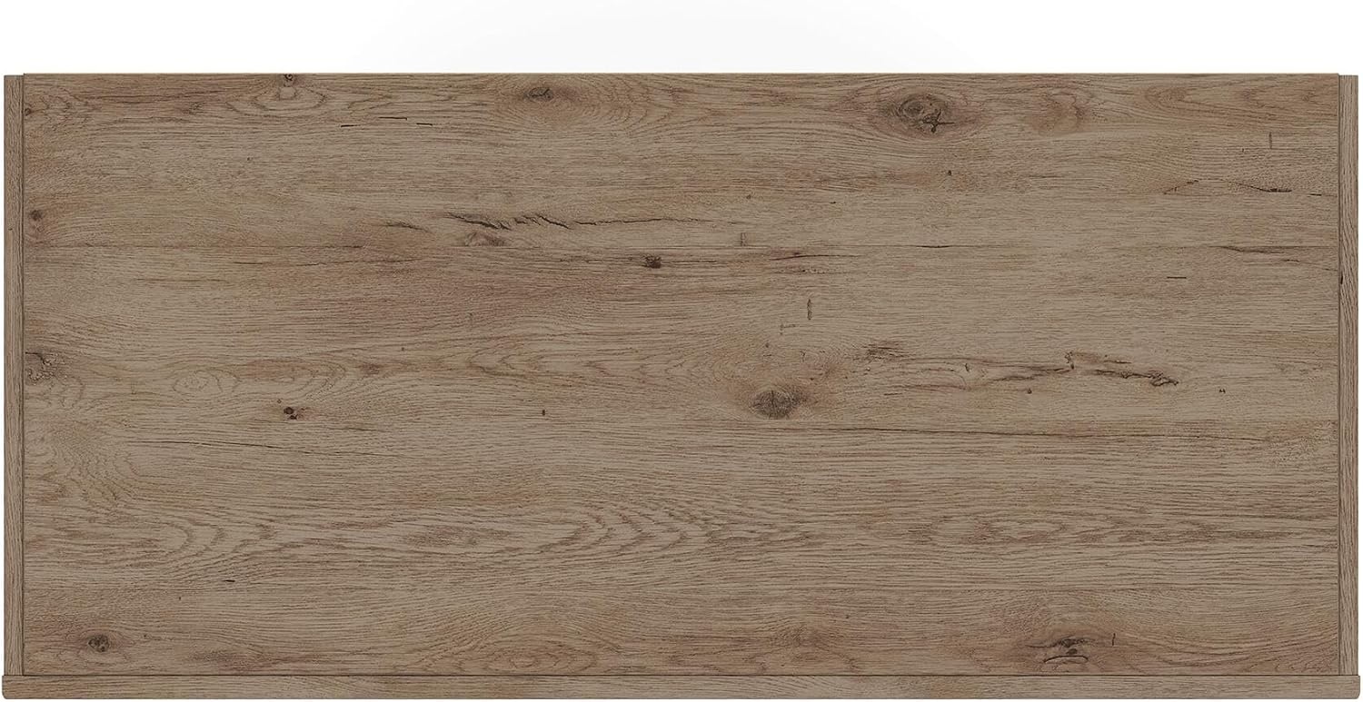 image:imageSignature Design by Ashley Contoura 5Drawer Chest of Drawers Engineered wood and decorative laminate Rustic modern style Bedroom storage use Dark bronzetone pulls European slides