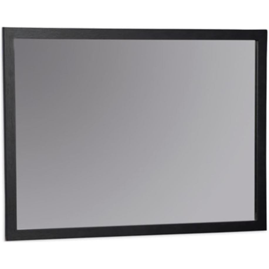 image:imageSignature Design by Ashley Cielden Casual Framed Bedroom Mirror for Wall and Dresser Mount Wood 3886 W x 13 D x 2768 H Light BrownBlack