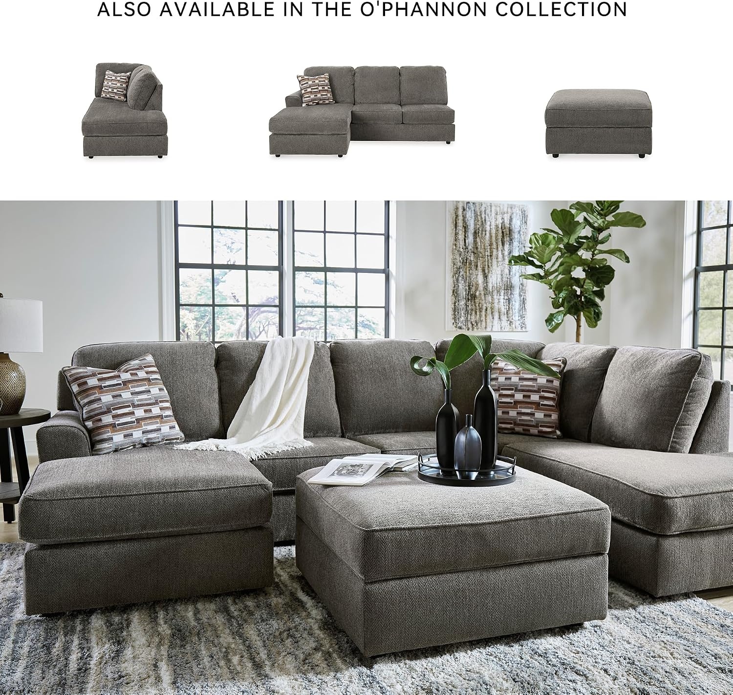 image:imageSignature Design by Ashley Laylabrook Contemporary Tufted Oversized Accent Ottoman with Foam Cushion Light BrownPutty