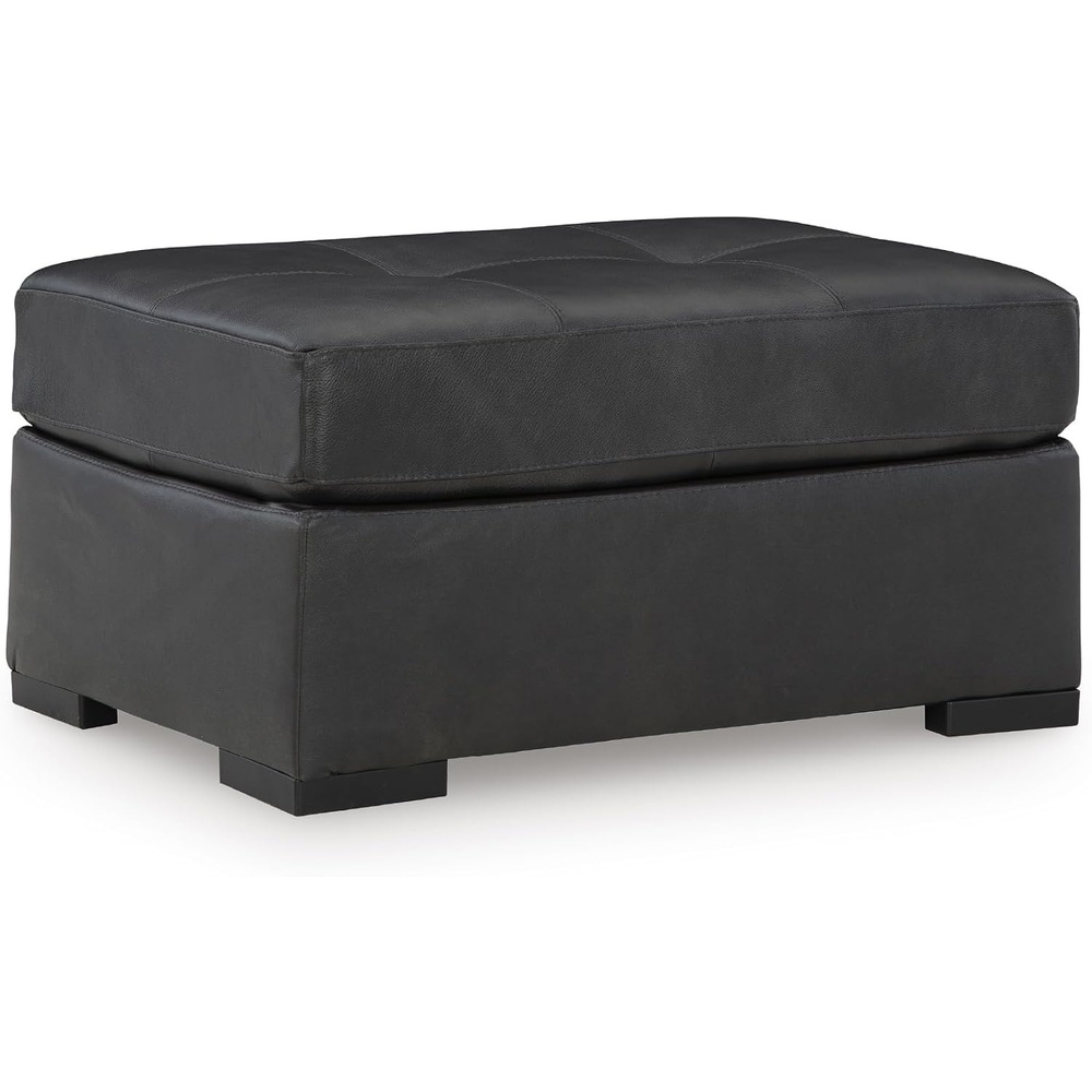 image:imageSignature Design by Ashley Laylabrook Contemporary Tufted Oversized Accent Ottoman with Foam Cushion Light BrownFog
