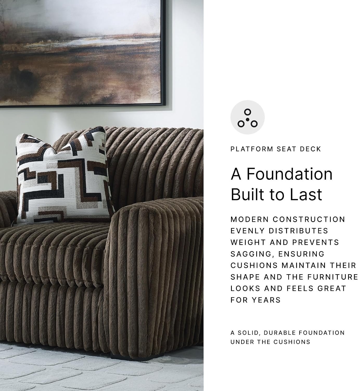 image:imageSignature Design by Ashley MidnightMadness Oversized Ottoman GunmetalBrown