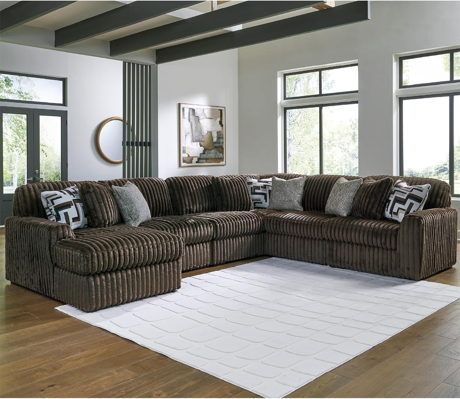 image:imageSignature Design by Ashley MidnightMadness Oversized Ottoman GunmetalBrown