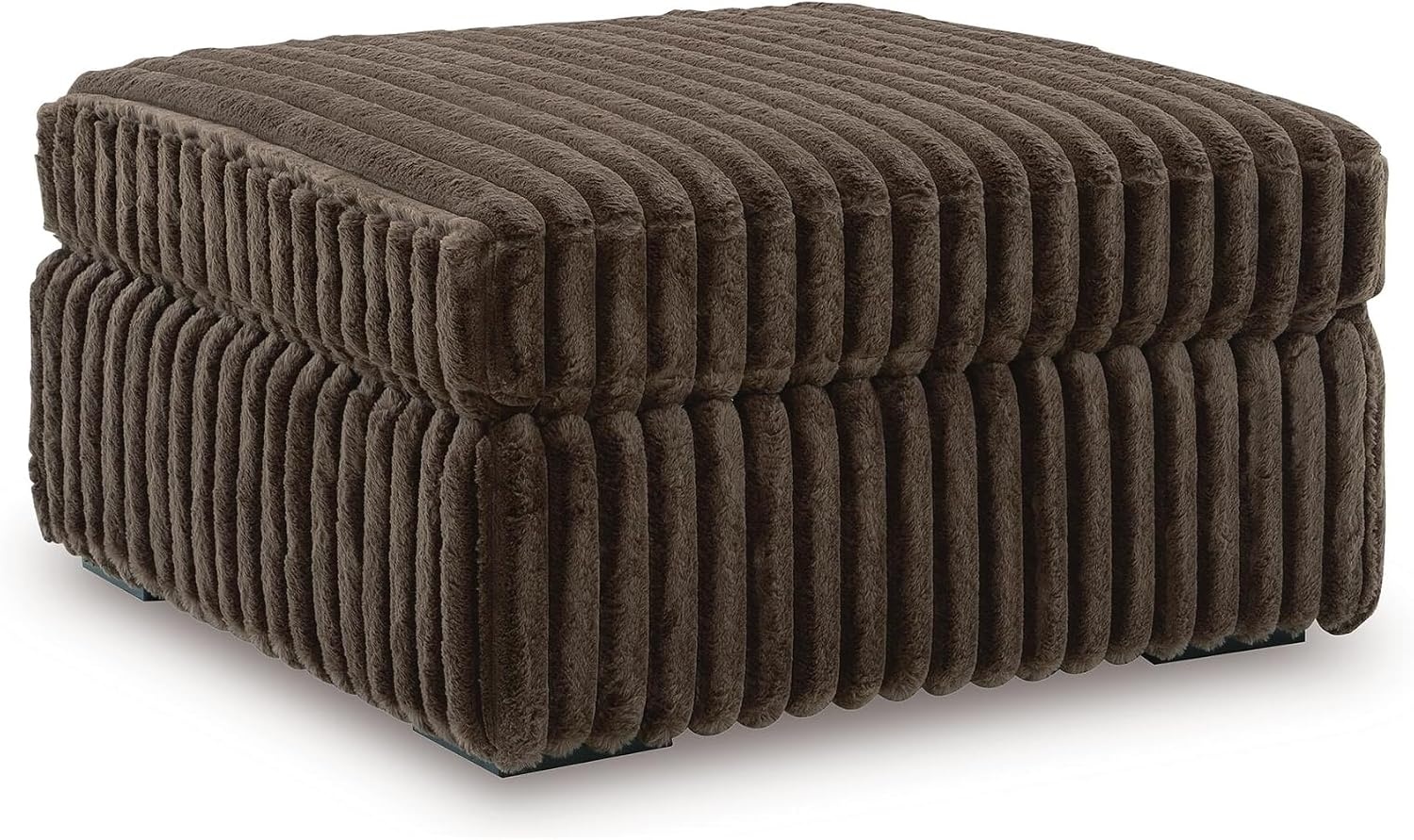 image:imageSignature Design by Ashley MidnightMadness Oversized Ottoman GunmetalBrown