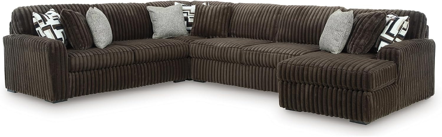 image:imageSignature Design by Ashley MidnightMadness Oversized Ottoman GunmetalBrown