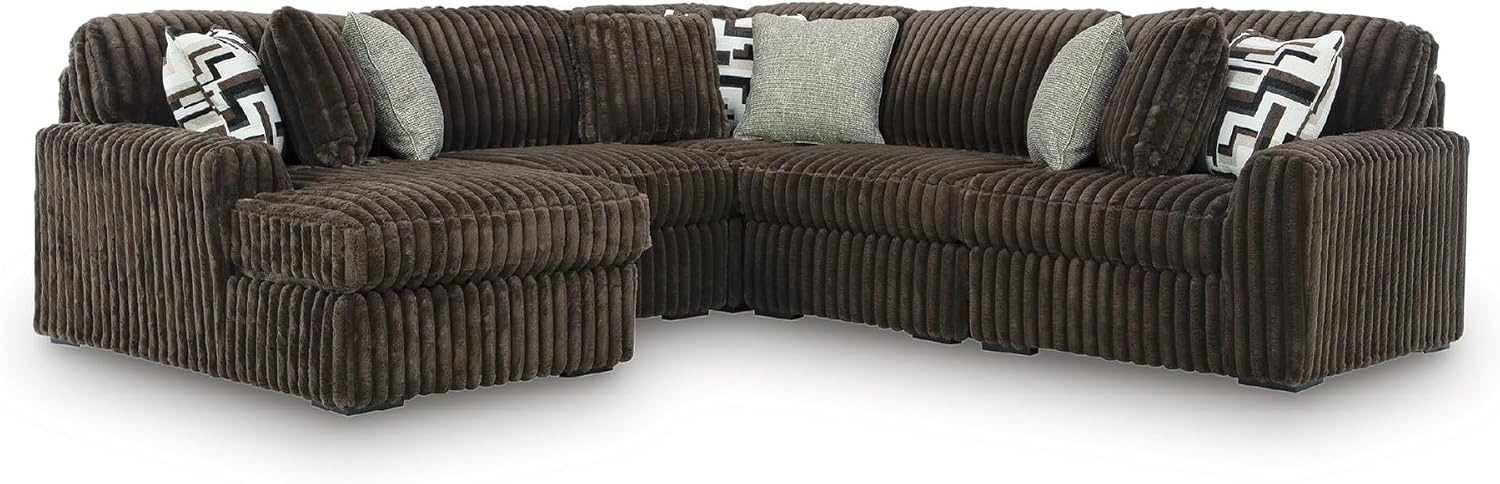 image:imageSignature Design by Ashley MidnightMadness Oversized Ottoman GunmetalBrown