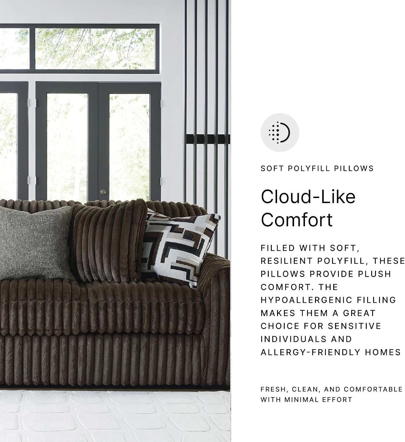 image:imageSignature Design by Ashley MidnightMadness Oversized Ottoman GunmetalBrown