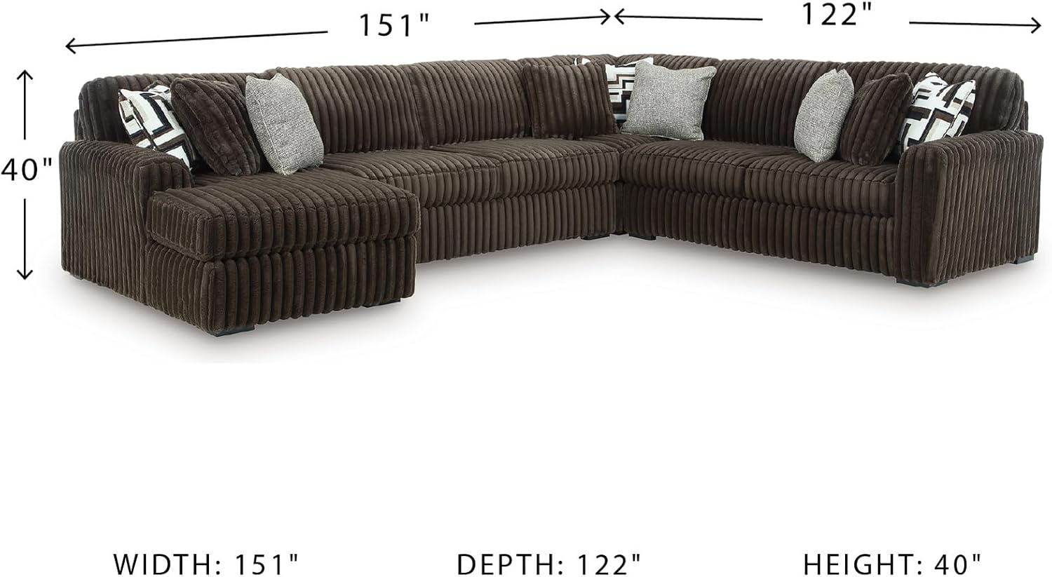 image:imageSignature Design by Ashley MidnightMadness Oversized Ottoman GunmetalBrown