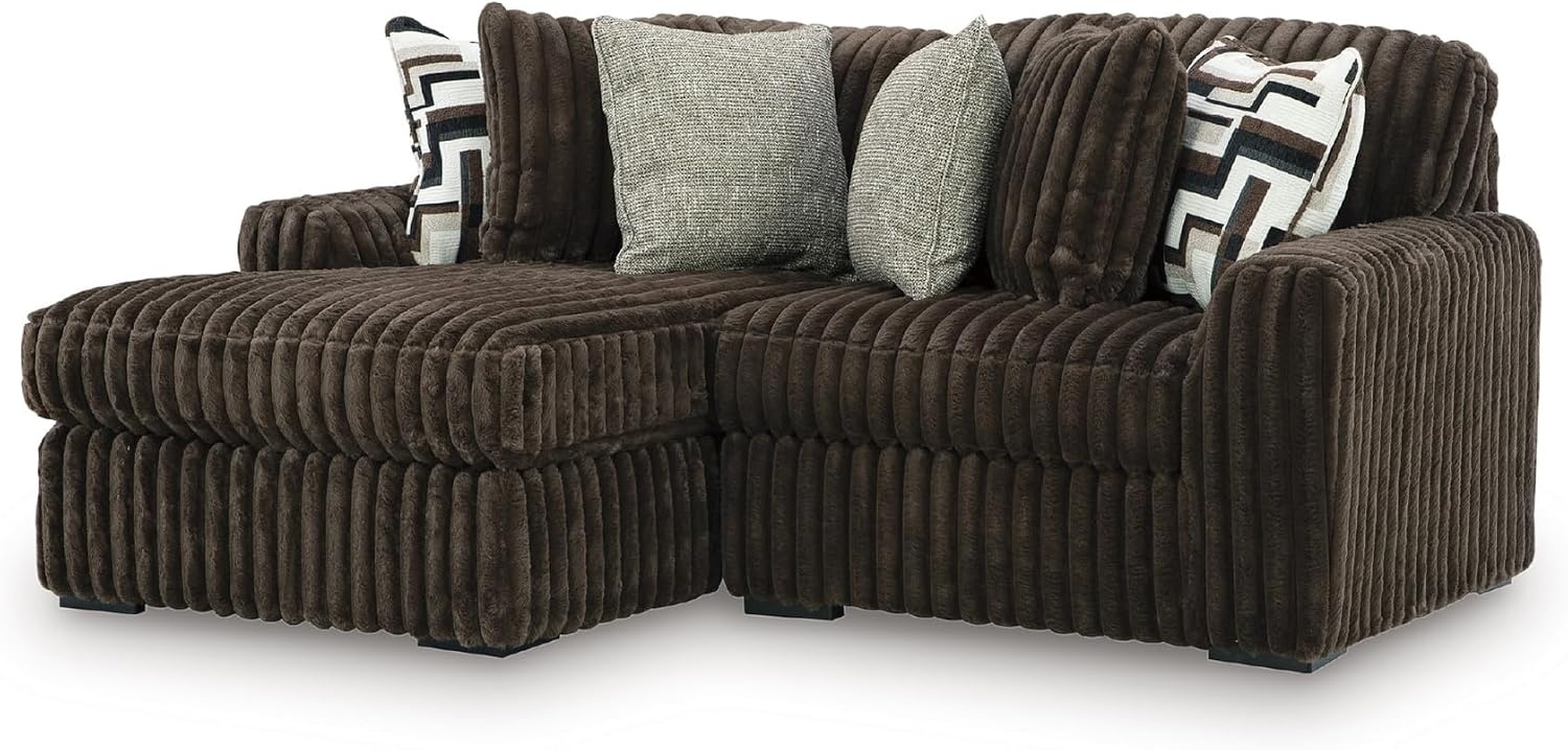 image:imageSignature Design by Ashley MidnightMadness Oversized Ottoman GunmetalBrown