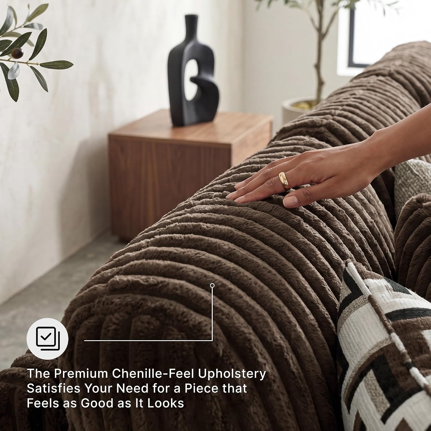 image:imageSignature Design by Ashley MidnightMadness Oversized Ottoman GunmetalBrown