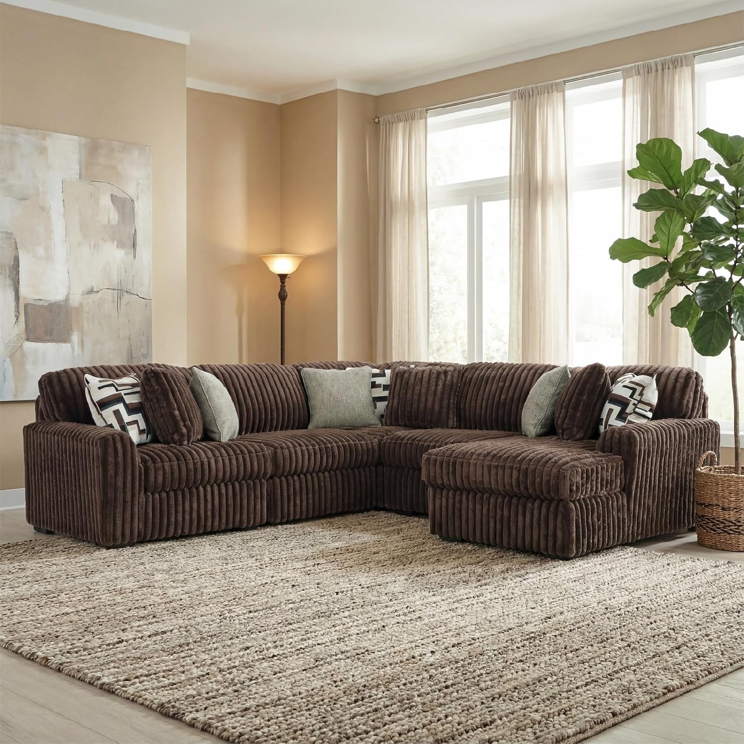 image:imageSignature Design by Ashley MidnightMadness Oversized Ottoman GunmetalBrown
