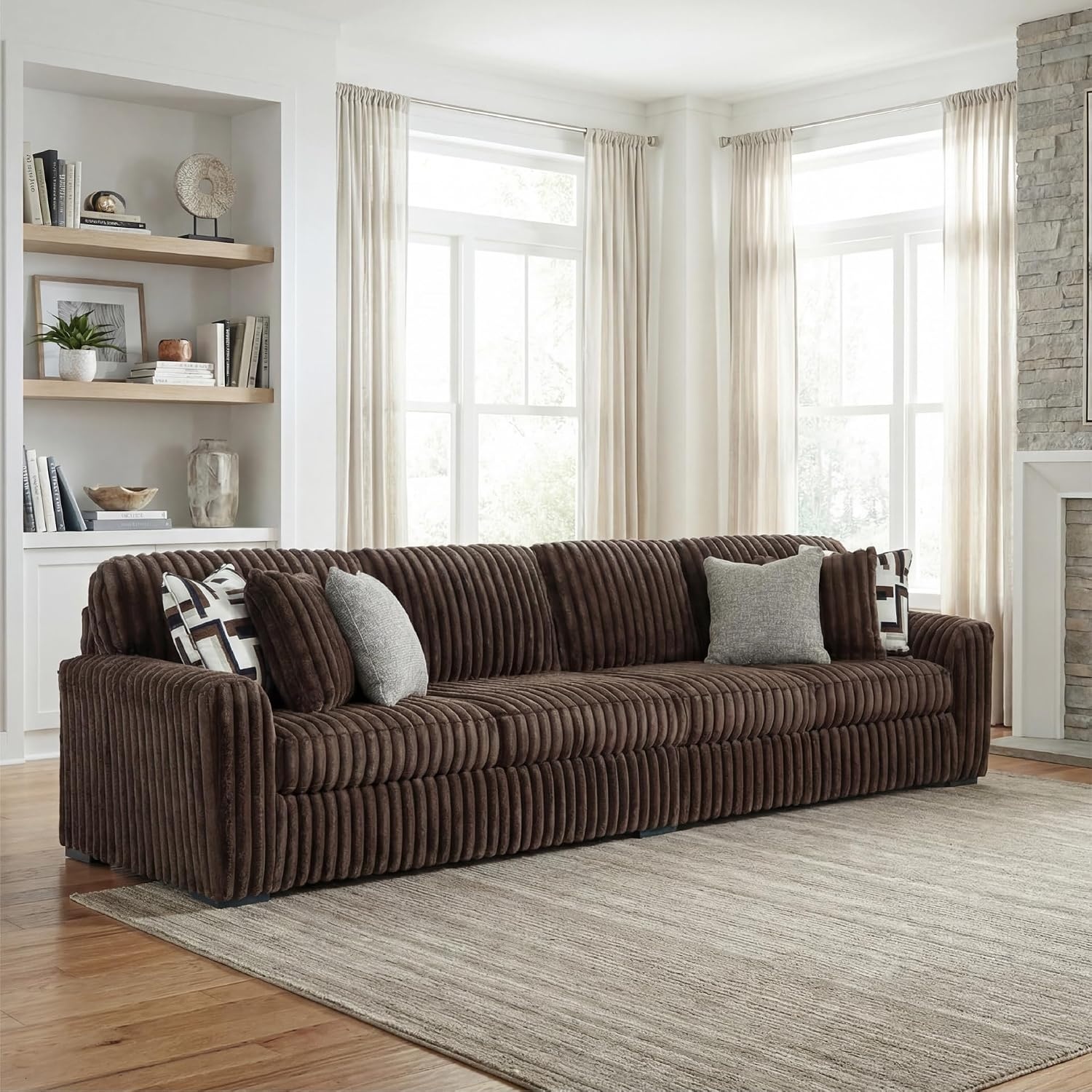 image:imageSignature Design by Ashley MidnightMadness Oversized Ottoman GunmetalBrown