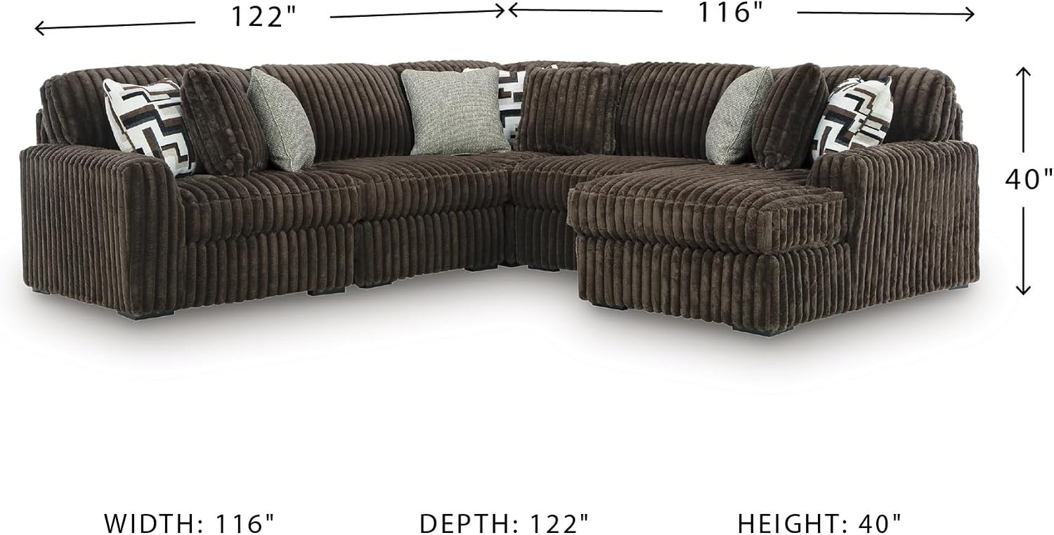 image:imageSignature Design by Ashley MidnightMadness Oversized Ottoman GunmetalBrown