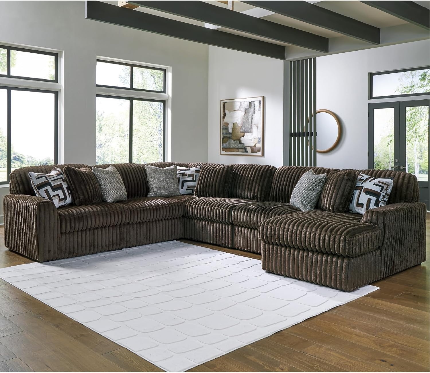image:imageSignature Design by Ashley MidnightMadness Oversized Ottoman GunmetalBrown
