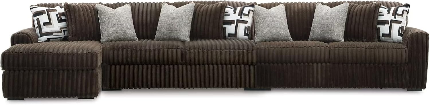 image:imageSignature Design by Ashley MidnightMadness Oversized Ottoman GunmetalBrown