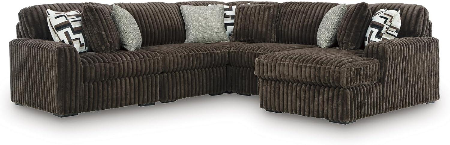 image:imageSignature Design by Ashley MidnightMadness Oversized Ottoman GunmetalBrown