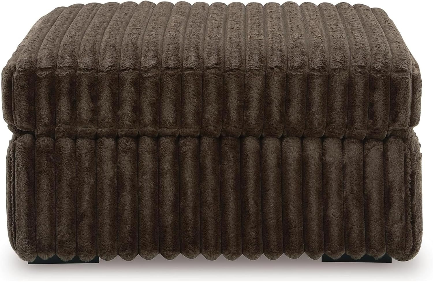image:imageSignature Design by Ashley MidnightMadness Oversized Ottoman GunmetalBrown