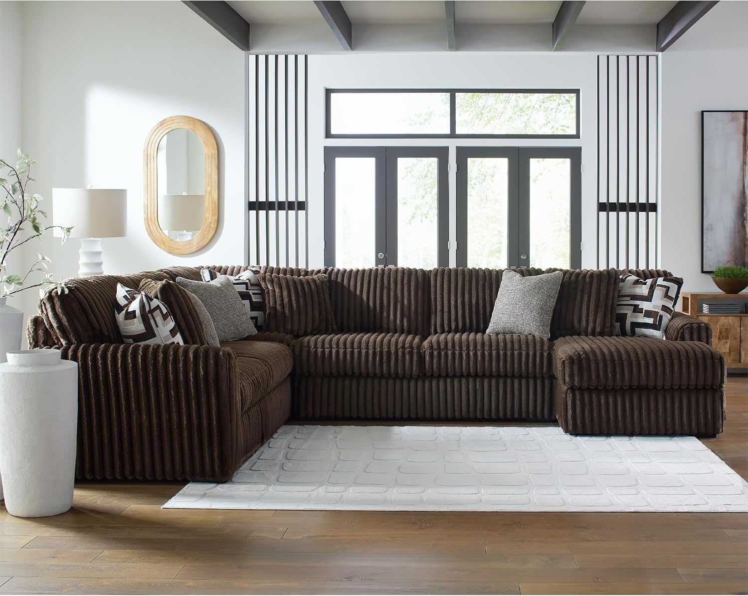 image:imageSignature Design by Ashley MidnightMadness Oversized Ottoman GunmetalBrown