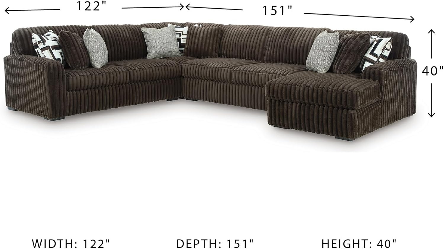 image:imageSignature Design by Ashley MidnightMadness Oversized Ottoman GunmetalBrown